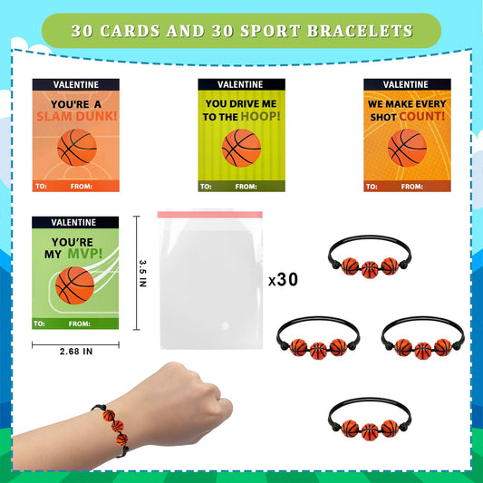 Kannove valentines bracelet cards for kids, ideal for personal messages