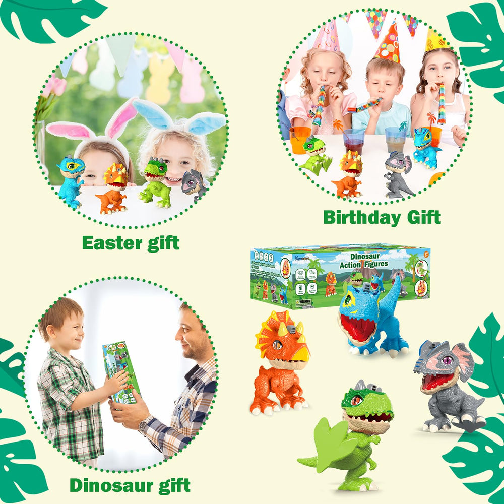 Kannove dinosaur set promotes STEM-inspired play and fine motor skills.