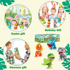 Kannove dinosaur set promotes STEM-inspired play and fine motor skills.