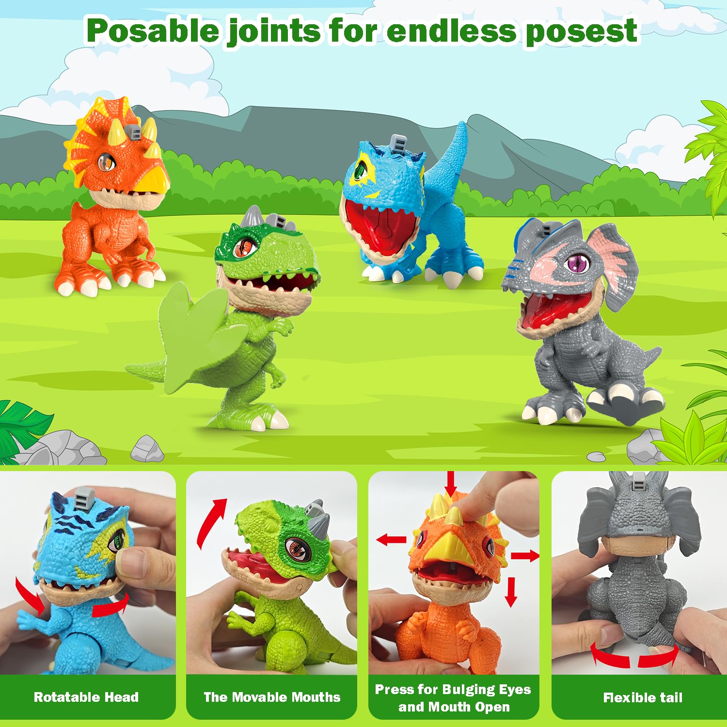 Kannove Triceratops figure for imaginative, educational play.