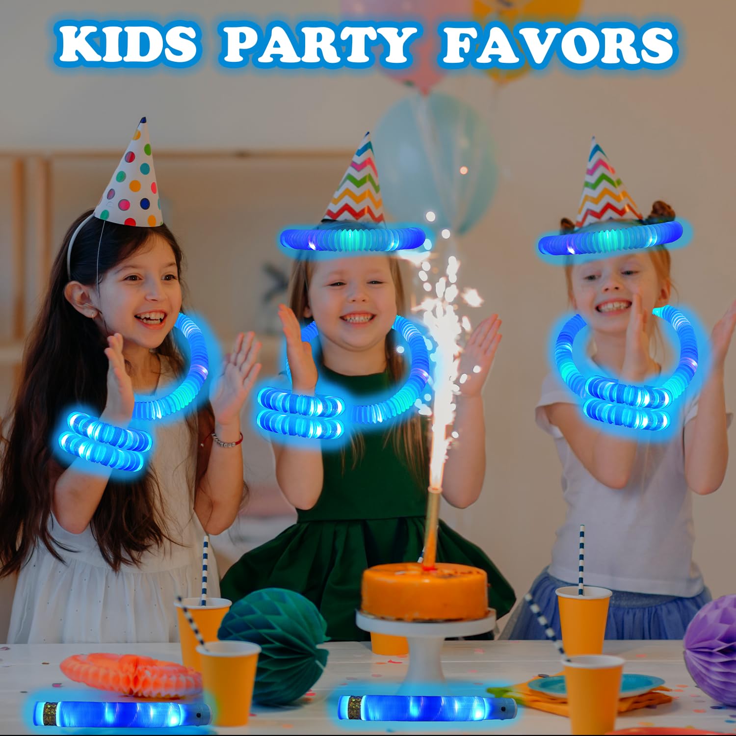Kannove glow tubes connect into bracelets or necklaces for stylish celebrations