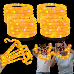 Kannove Orange Glow Sticks Pop Tubes glow bright for parades and celebrations.