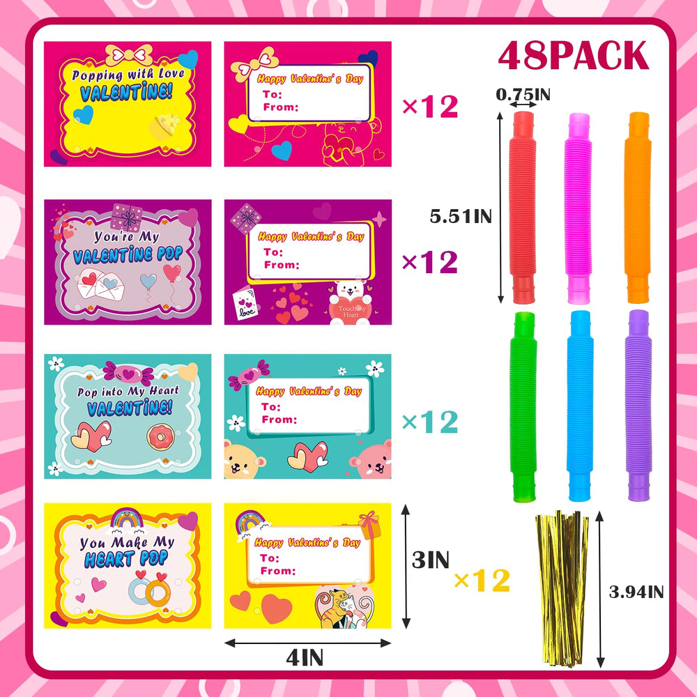 Kannove Pop Tubes classroom-exchange favors for kids' parties.