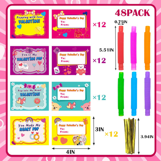 Kannove Pop Tubes classroom-exchange favors for kids' parties.