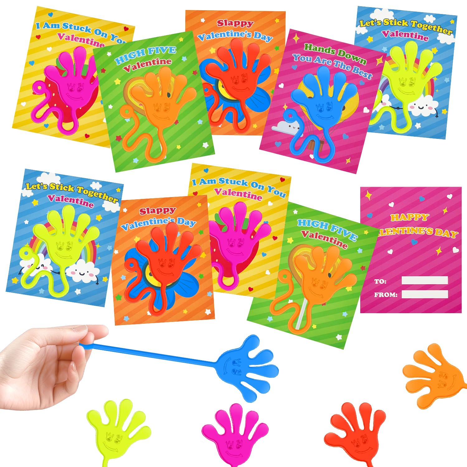Kannove preschool valentines slappy hands for classroom exchanges and joyful messages
