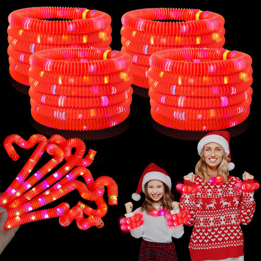 Kannove red glow sticks 12-pack illuminate events with vibrant ambient light.