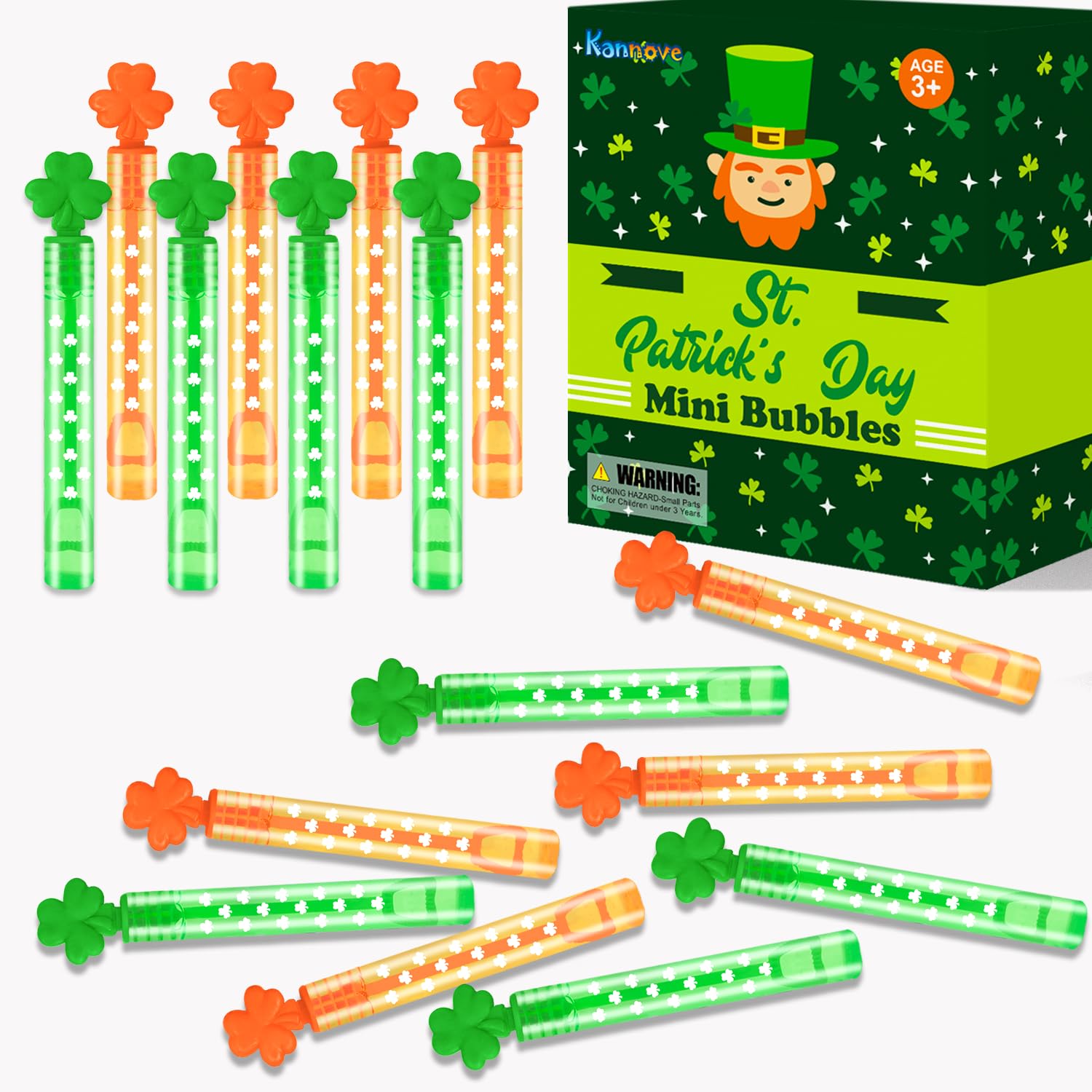 Kannove shamrock bubble wands for safe, playful St Patrick's Day fun