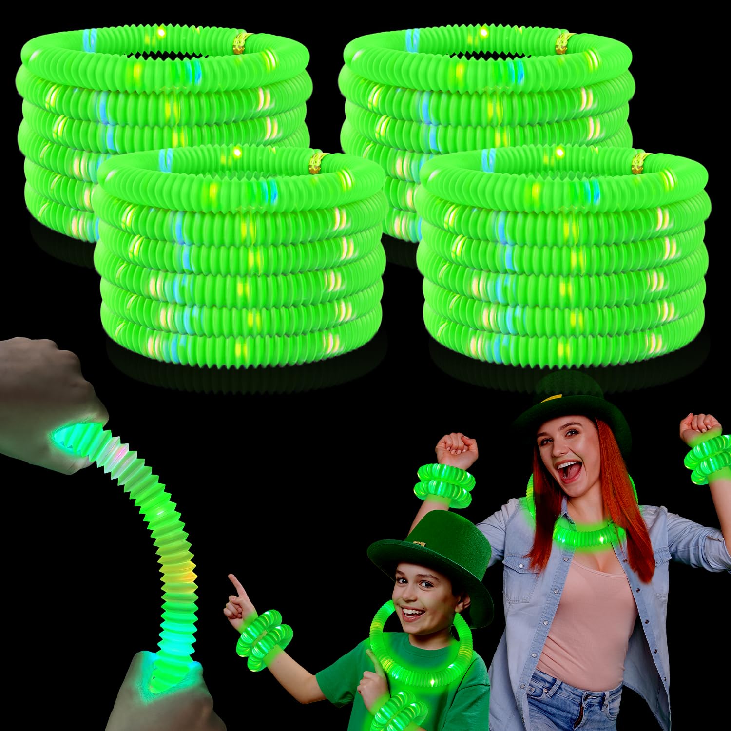 Kannove St Patrick's green glow sticks for vivid party lighting during celebrations