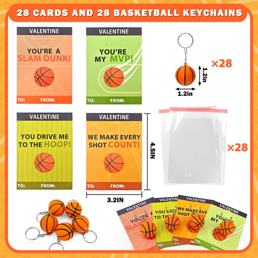 Kannove valentines day cards basketball design for classmates