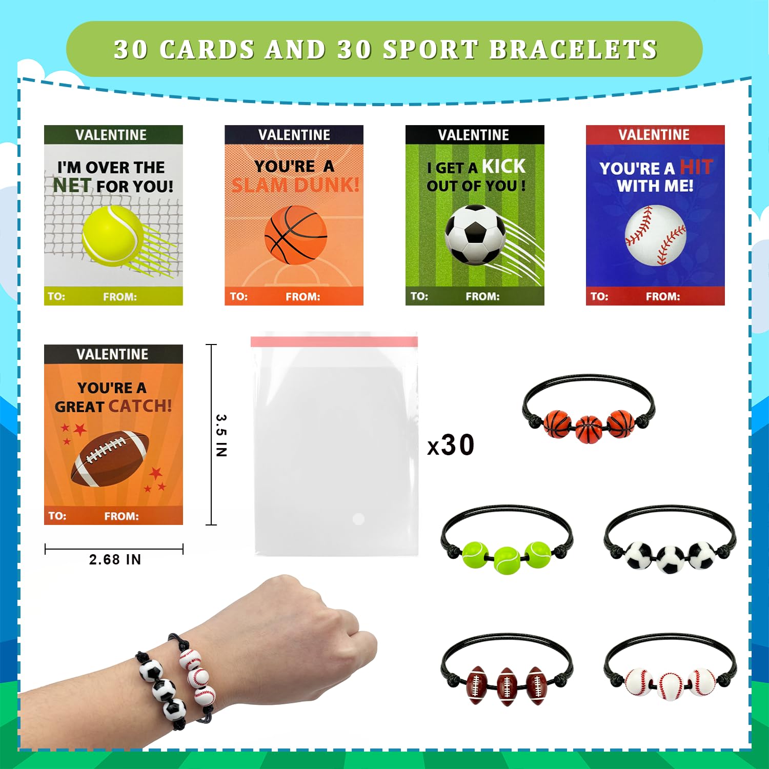 Kannove Valentine cards paired with bracelets for personal messages and gifting