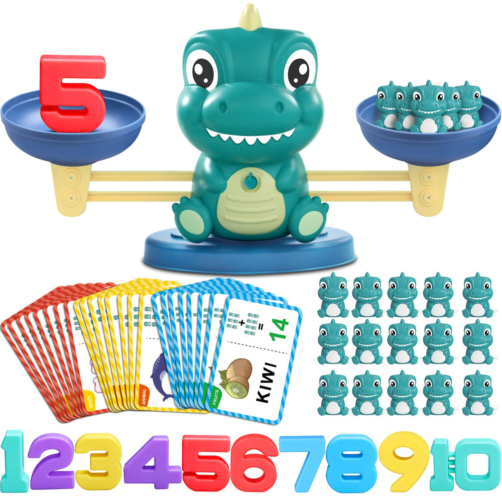 Kaodezhu dinosaur balance toy with colorful weights supports early math exploration