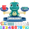 Kaodezhu dinosaur balance toy showing a sturdy balance and colorful weights for hands-on math fun.