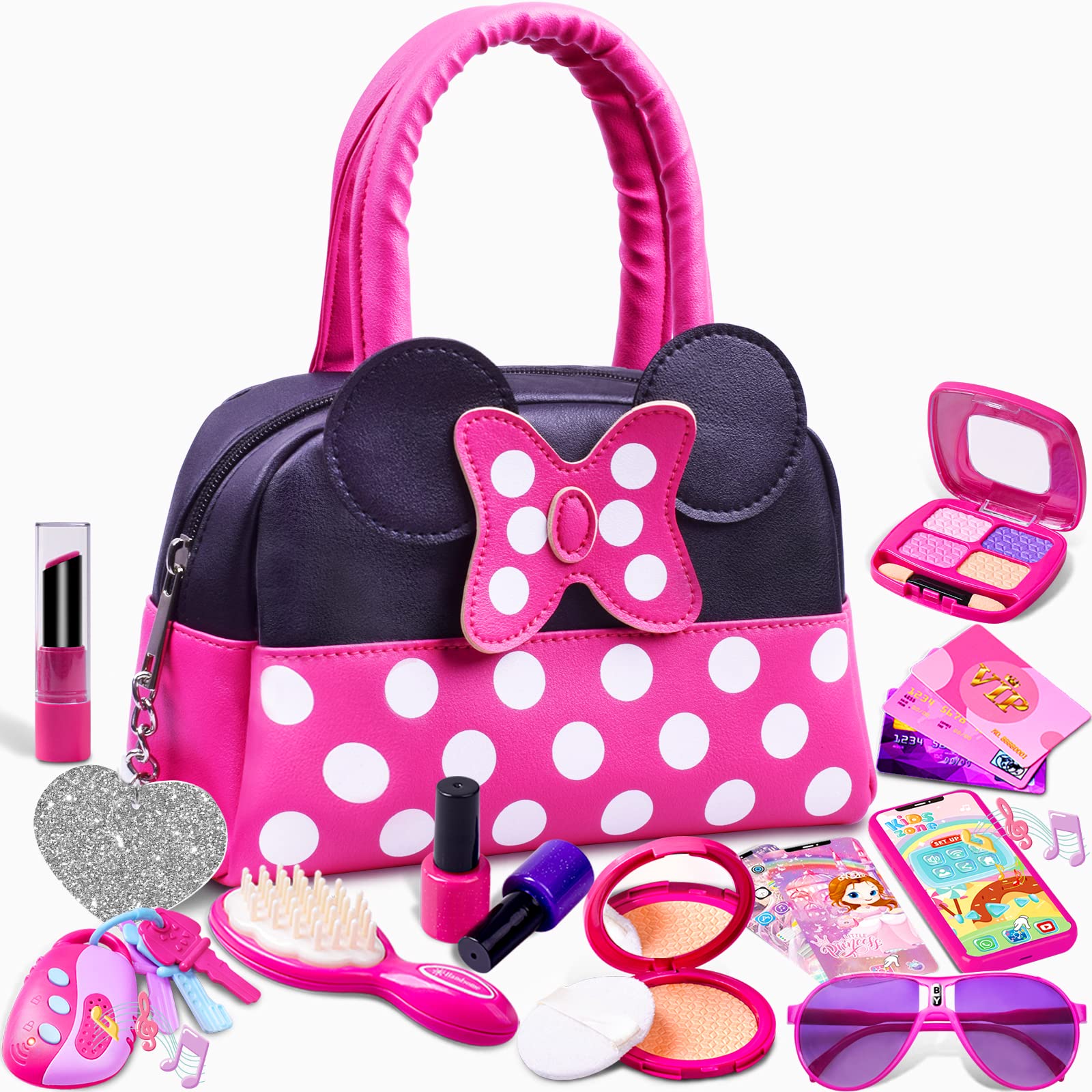 Kaodezhu pretend purse for little girls – colorful dress-up play.