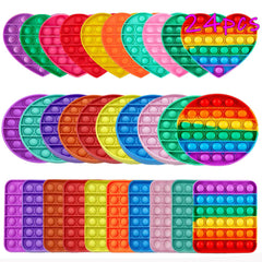 Kapibarasensei random 24-pcs push pop fidget toys for tactile play on the go