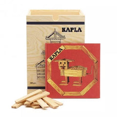 KAPLA box with red art book inspires creative designs.
