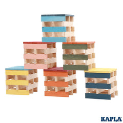KAPLA play area shows sensory-rich colors and natural wood texture.