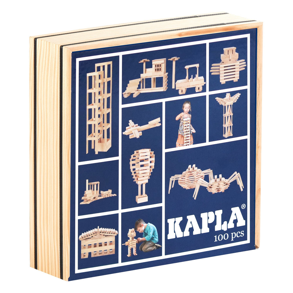 KAPLA wooden construction set image showing 100 pieces for open-ended creative play