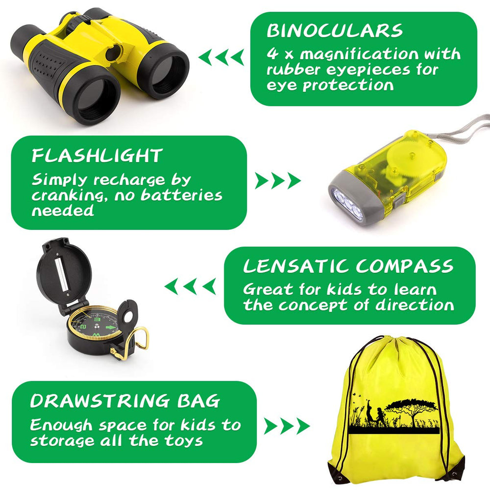 Kaqinu Explorer Kit compass helps kids navigate and learn basic map skills outdoors