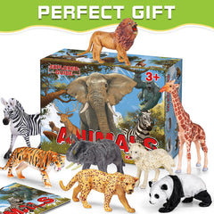 KarberDark toddler play set of seven animal figures for early learning adventures