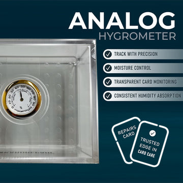Kardrepair TCG hygrometer with cellulose sponge for real-time humidity control.