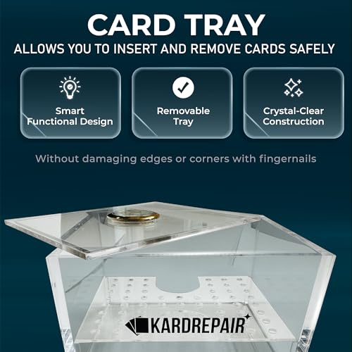 Kardrepair TCG spring clamps securing consistent pressure without edge damage.