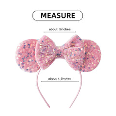 KARETT sparkle mouse ears headband close-up showing soft materials for comfort.