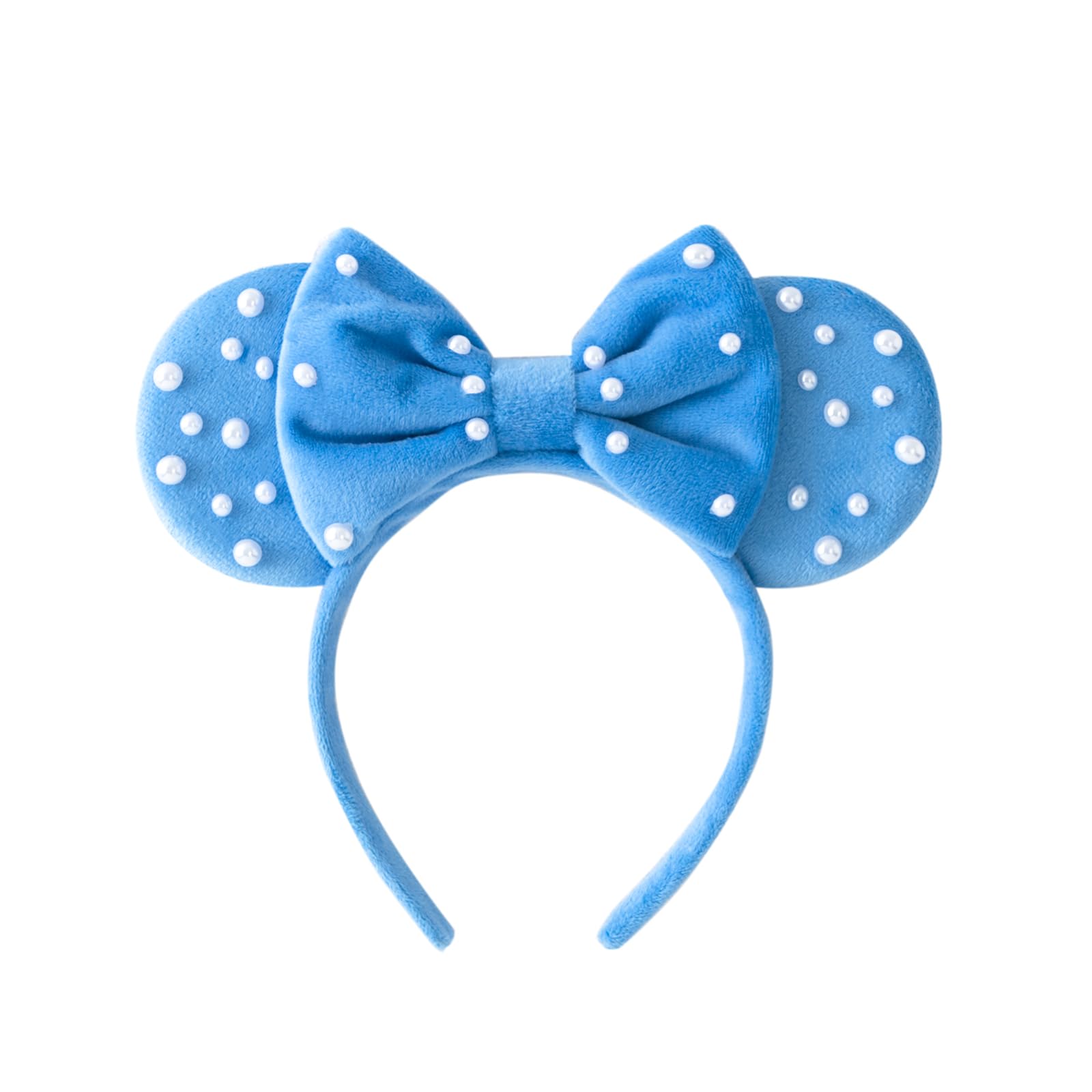 KARETT pearl mouse ears bow headband for sparkling party look.