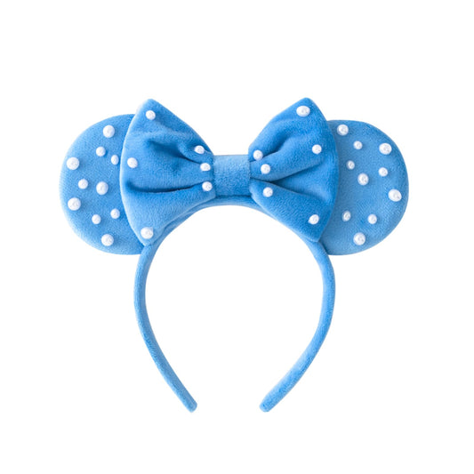 KARETT pearl mouse ears bow headband for sparkling party look.