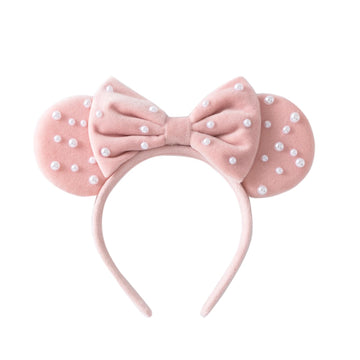 KARETT Pearl Mouse Ears Headband with bow, ideal for cosplay and party looks.