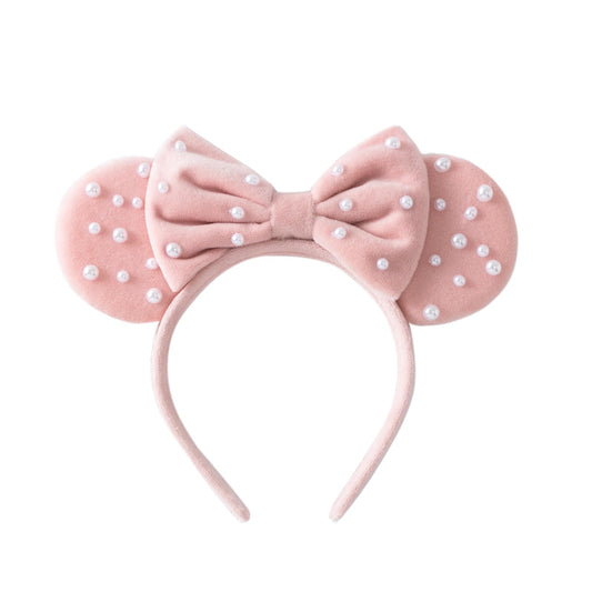 KARETT Pearl Mouse Ears Headband with bow, ideal for cosplay and party looks.