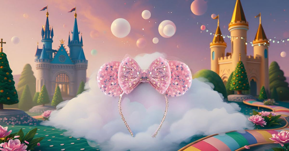 KARETT soft-material mouse ears headband in pastel tones for comfortable wear.
