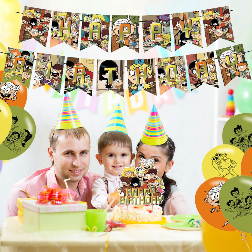 Karg Loud House decor works indoors and outdoors for flexible party setup.