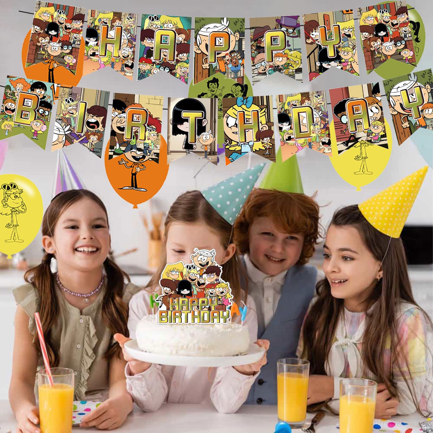 Karg Loud House party decorations set coordinates elements for a unified look.