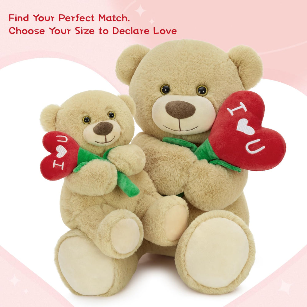 15-inch Karister plush sits softly, great for cuddles and cozy nights.