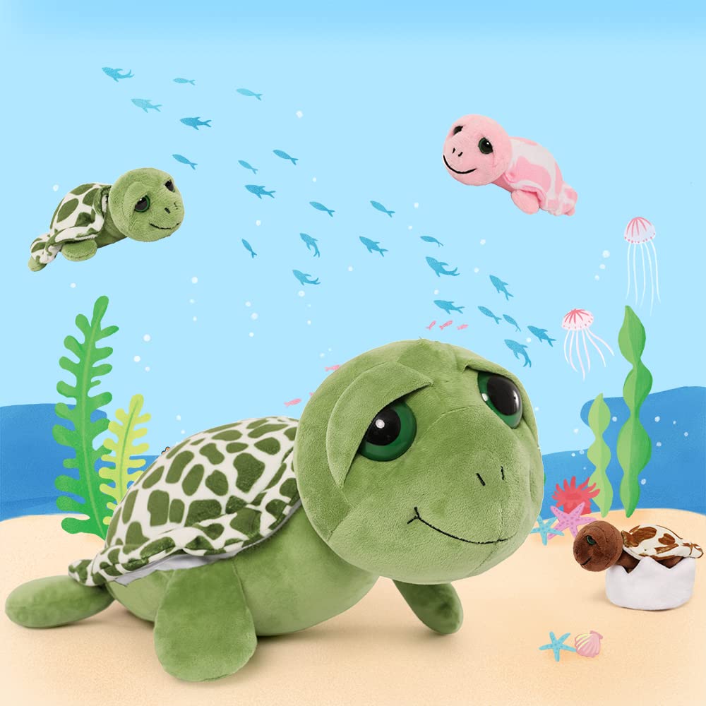 Karister bedtime companion turtle plush offers comforting nighttime cuddliness.