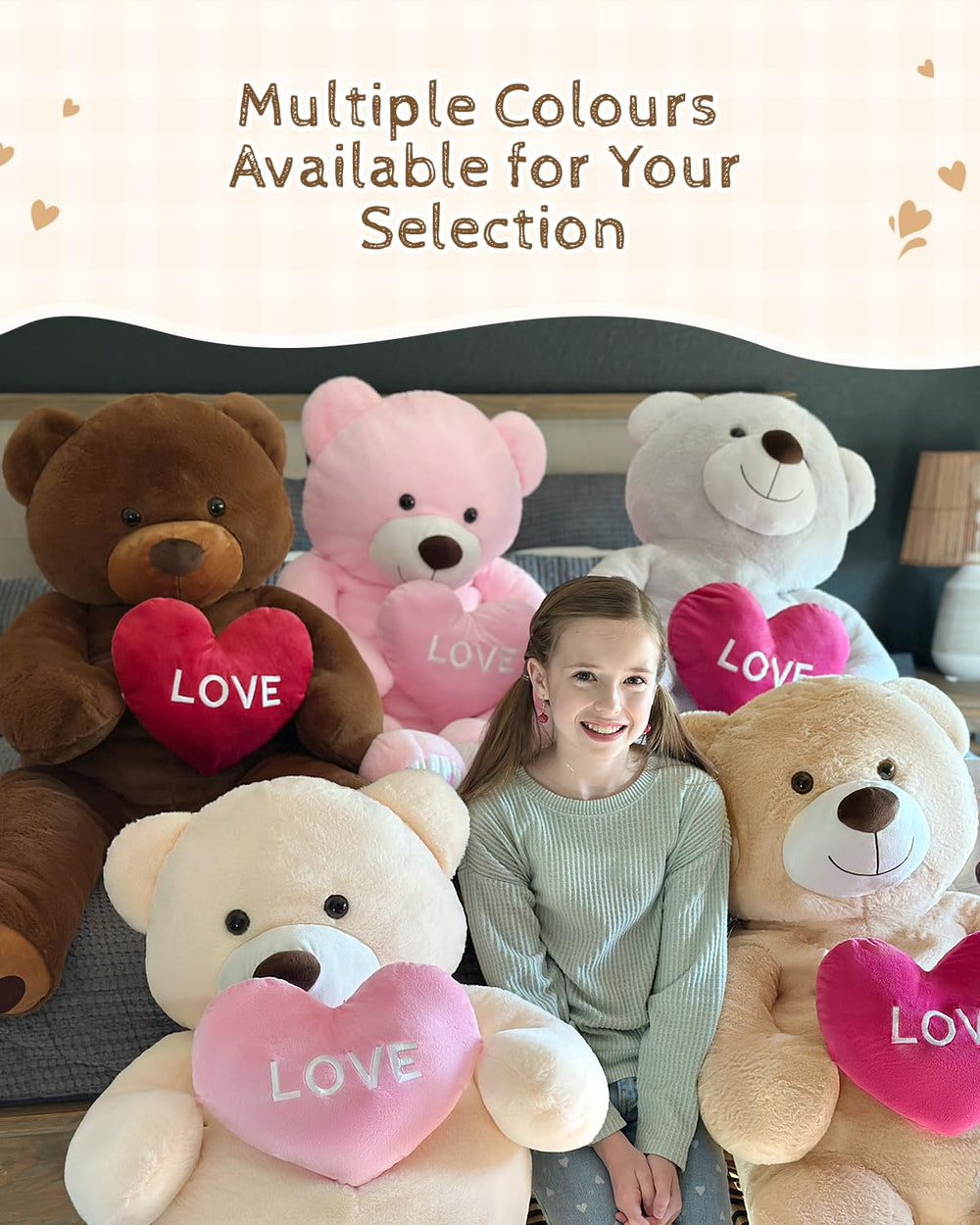 Karister brown giant teddy for kids’ rooms and decor