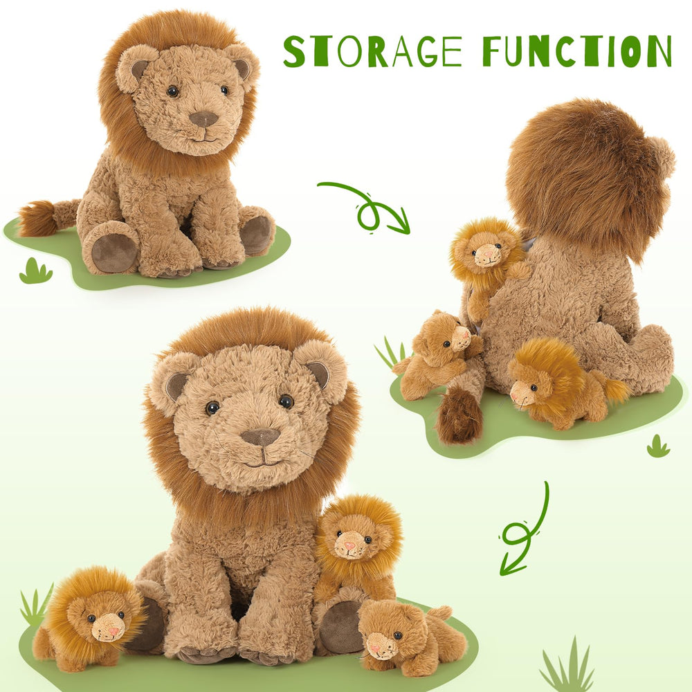 Karister Lion Plush Soft, Skin-friendly Fabric gives a gentle, comforting touch.