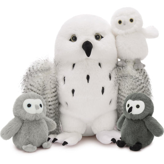Karister owl plush set mother-owl-18inch cozy bedtime companion and nursery decor.