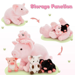 Karister pig plush close-up highlights soft durable fabric.