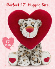 Karister Snow Leopard Plush close-up face, richly detailed spots for lifelike charm.