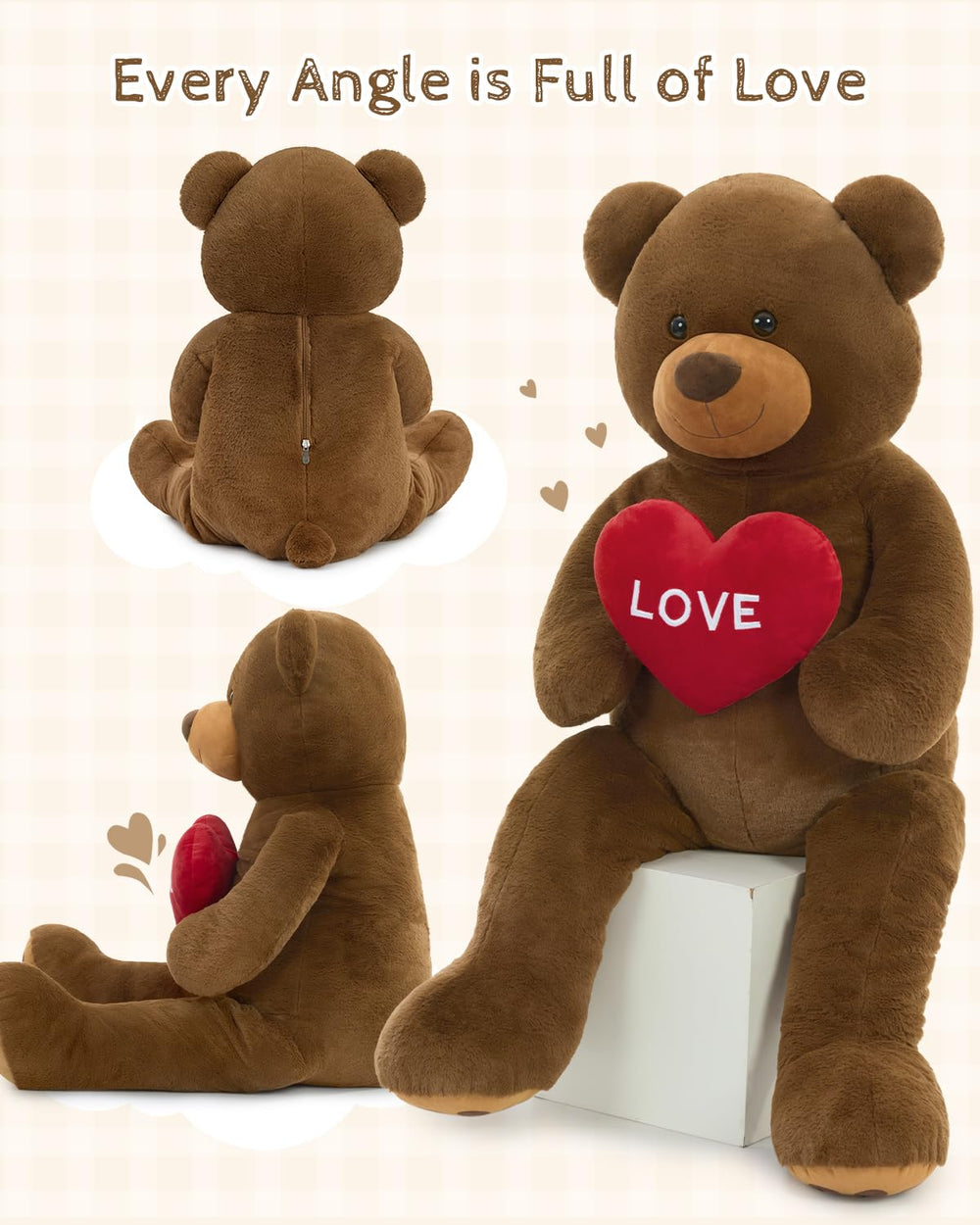 Karister soft plush giant bear for warm hugs and evenings