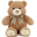 Karister Teddy Bear 14-inch chubby-face with bow tie for comforting hugs.