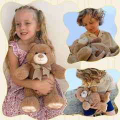 Karister Teddy Bear with a dapper bow tie makes a delightful gift.