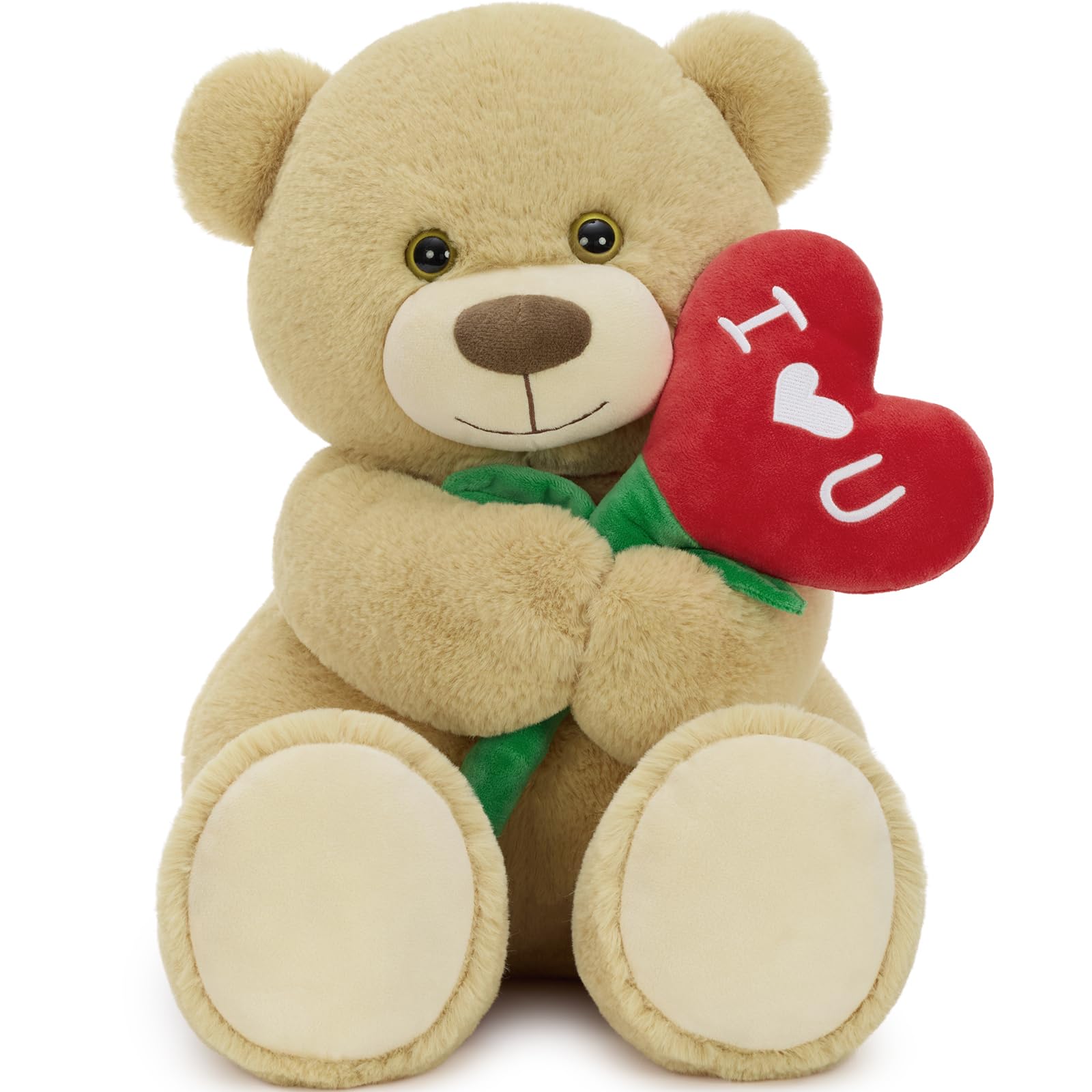 Karister teddy bear with heart-shaped flower, a romantic keepsake for couples.