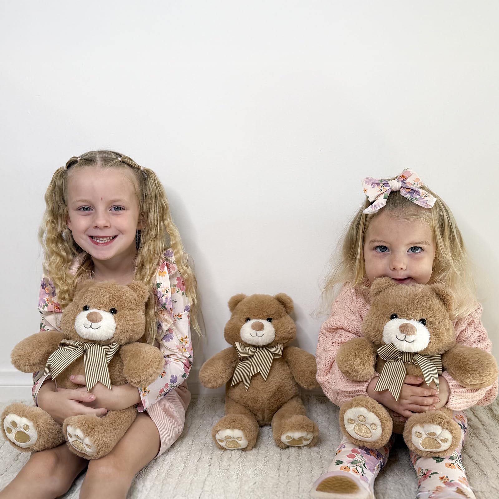 Karister Teddy Bear soft plush fabric delivers gentle, soothing touch.