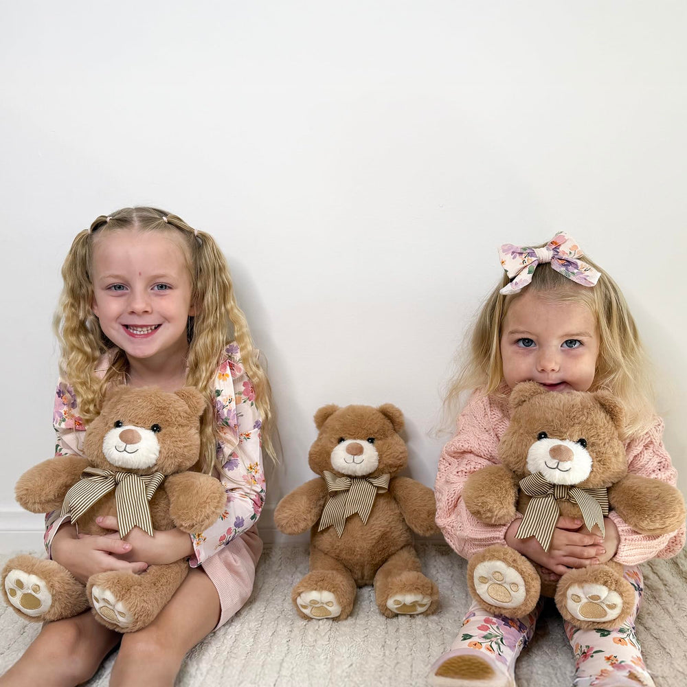 Karister Teddy Bear soft plush fabric delivers gentle, soothing touch.