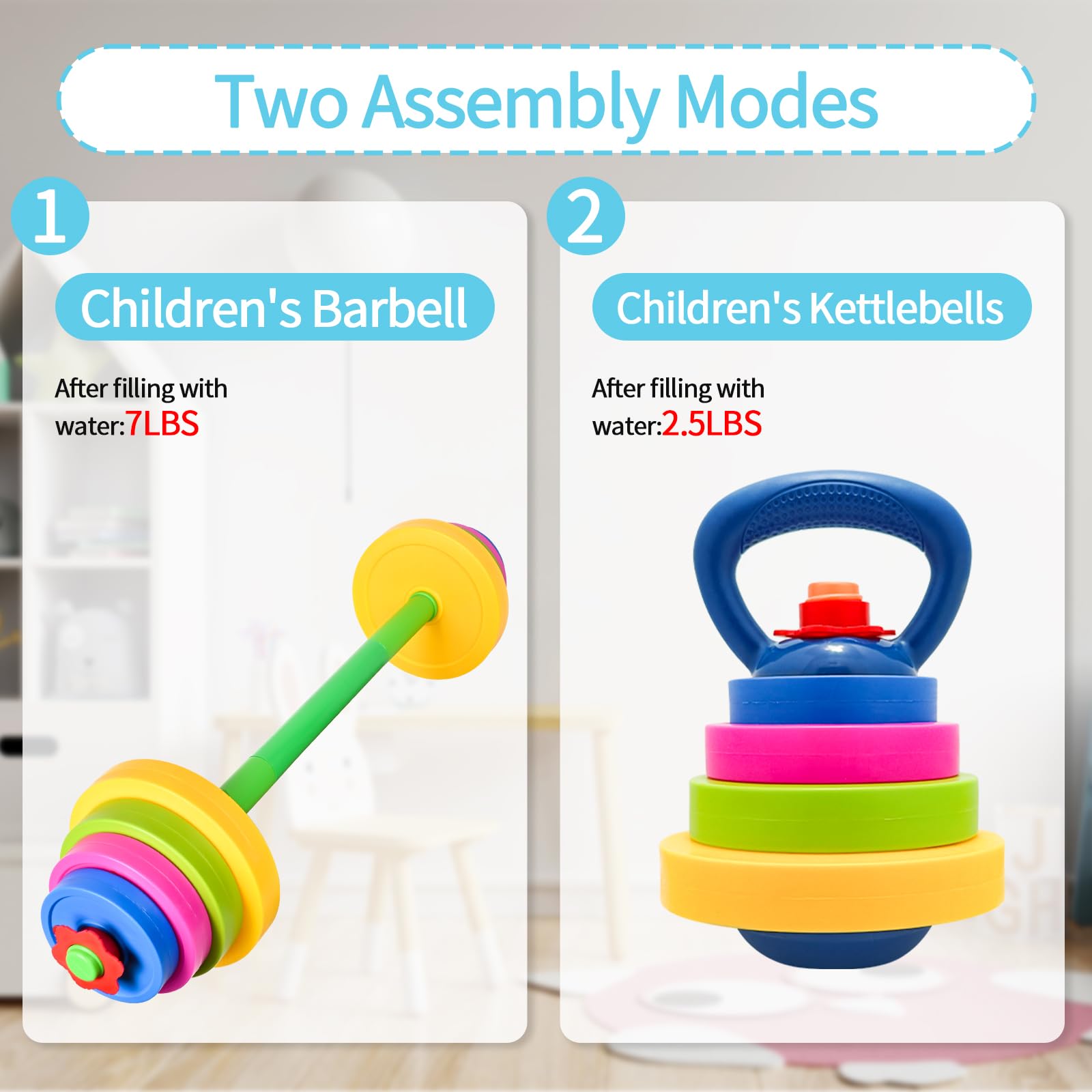 Kasebro family-friendly workout scene encourages active pretend gym sessions