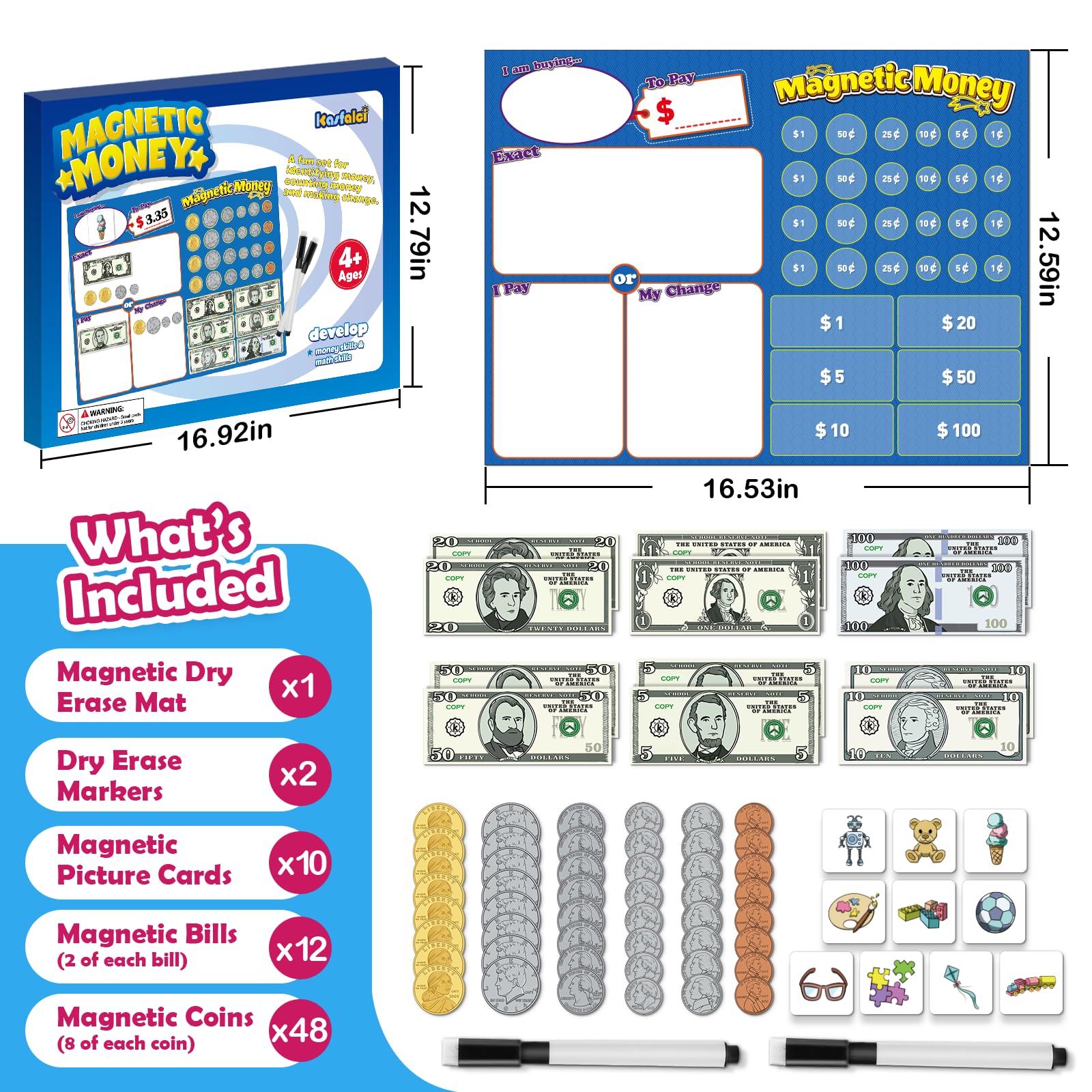 KASFALCI classroom magnetic setup on fridge or board