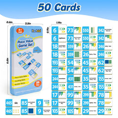Kasfalci Place Value Dominoes Set travel-friendly for on-the-go math