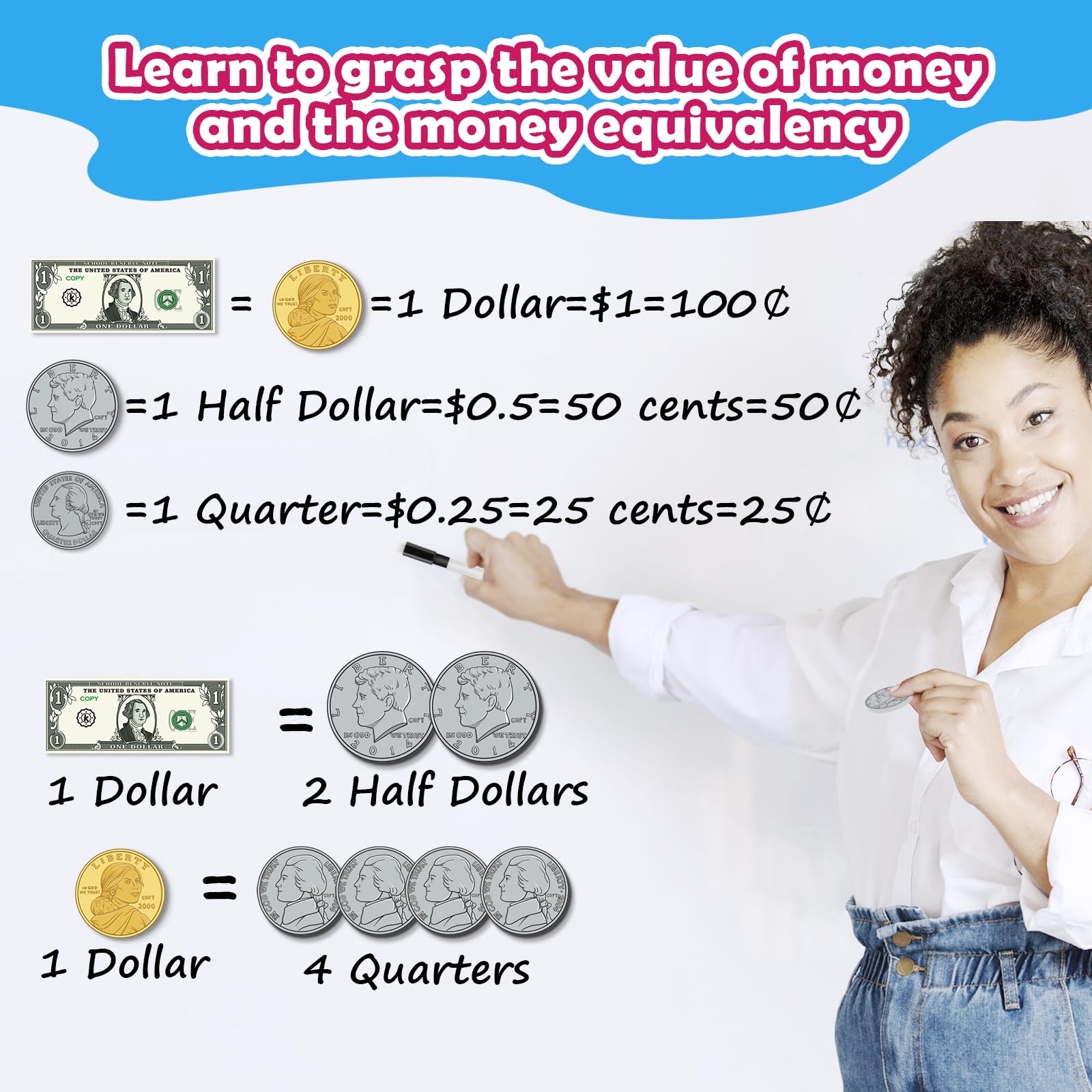 KASFALCI store‑play scene showing pretend cash transactions